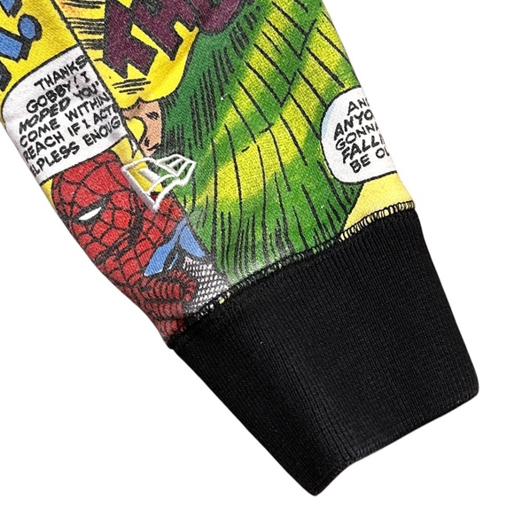Vintage Y2K Marvel New Era Spider-Man End of Green Goblin All Over Hoodie Mens L - Picture 8 of 13